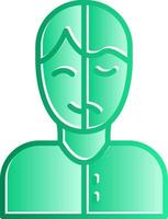 Personality Disorder Gradient Slip Icon vector