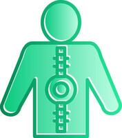Spinal Cord Gradient Slip Icon vector