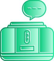Virtual Assistant Gradient Slip Icon vector
