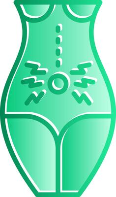 Belly Pain Gradient Slip Icon