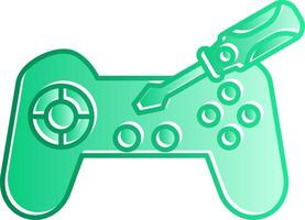 Joystick Repair Gradient Slip Icon vector