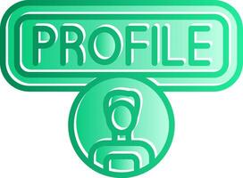 User Profile Gradient Slip Icon vector