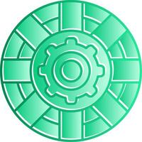Support Gradient Slip Icon vector