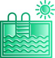 Swimming Pool Gradient Slip Icon vector