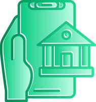 Banking Gradient Slip Icon vector
