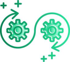 Devops Gradient Slip Icon vector