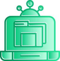 Files Exchange Gradient Slip Icon vector