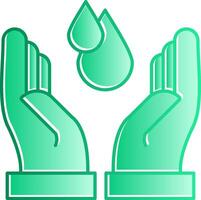 Save Water Gradient Slip Icon vector