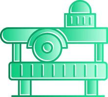 Tile Cutter Gradient Slip Icon vector