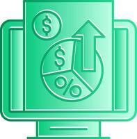 Profit Margin Gradient Slip Icon vector