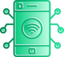 Iot Gradient Slip Icon vector