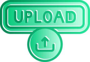 Upload Gradient Slip Icon vector