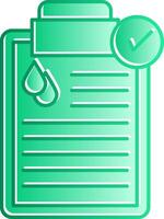 Water Rights Gradient Slip Icon vector