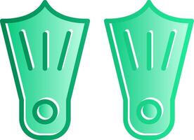 Swimming Fins Gradient Slip Icon vector