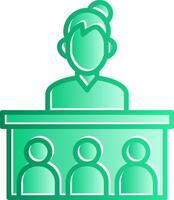 Physical Coaching Gradient Slip Icon vector
