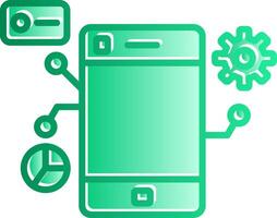 Mobility Gradient Slip Icon vector