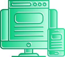 Responsive Design Gradient Slip Icon vector