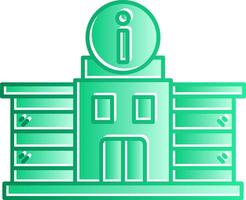 Information Center Gradient Slip Icon vector