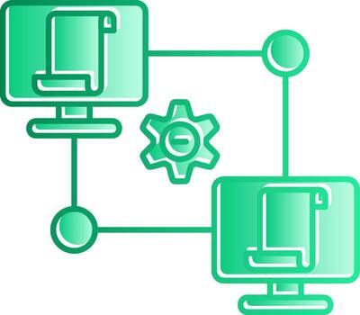 Data Remote Access Gradient Slip Icon vector