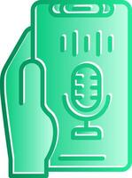 Recording Gradient Slip Icon vector