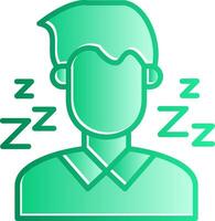 Tiredness Gradient Slip Icon vector