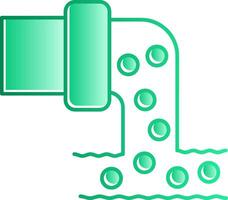 Sewage Gradient Slip Icon vector