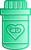 Heart Medicine Gradient Slip Icon vector