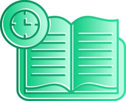 Continuous Learning Gradient Slip Icon vector