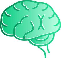 Brain Gradient Slip Icon vector