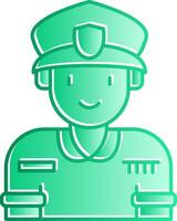 Policeman Gradient Slip Icon vector