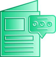 Brochure Gradient Slip Icon vector