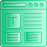Website Builder Gradient Slip Icon vector