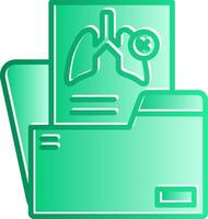 Tuberculosis Folder Gradient Slip Icon vector