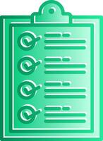 Checklist Gradient Slip Icon vector
