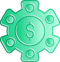 Asset Management Gradient Slip Icon vector