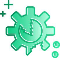 Disruption Gradient Slip Icon vector