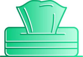 Napkin Gradient Slip Icon vector