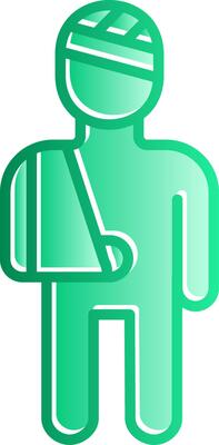 Injury Gradient Slip Icon