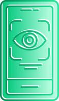 Retina Scanner Gradient Slip Icon vector