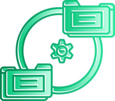 Files Exchange Gradient Slip Icon vector