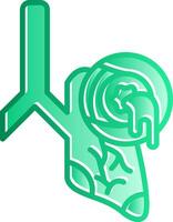 Bronchiectasis Gradient Slip Icon vector
