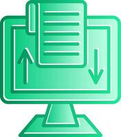 Digitalization Gradient Slip Icon vector
