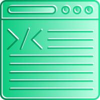 Coding Gradient Slip Icon vector