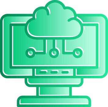 Cloud Computing Gradient Slip Icon vector