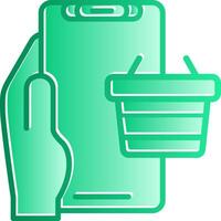 OnGradient Slip Shopping Gradient Slip Icon vector