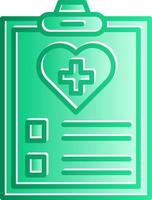 Health Checkup Gradient Slip Icon vector