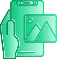 Gallery Gradient Slip Icon vector