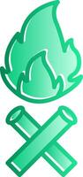 Fire Gradient Slip Icon vector