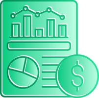 Expense Sheet Gradient Slip Icon vector