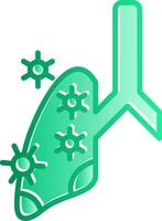 Tuberculosis Germs Gradient Slip Icon vector